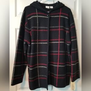 Cherokee Black Plaid Cardigan